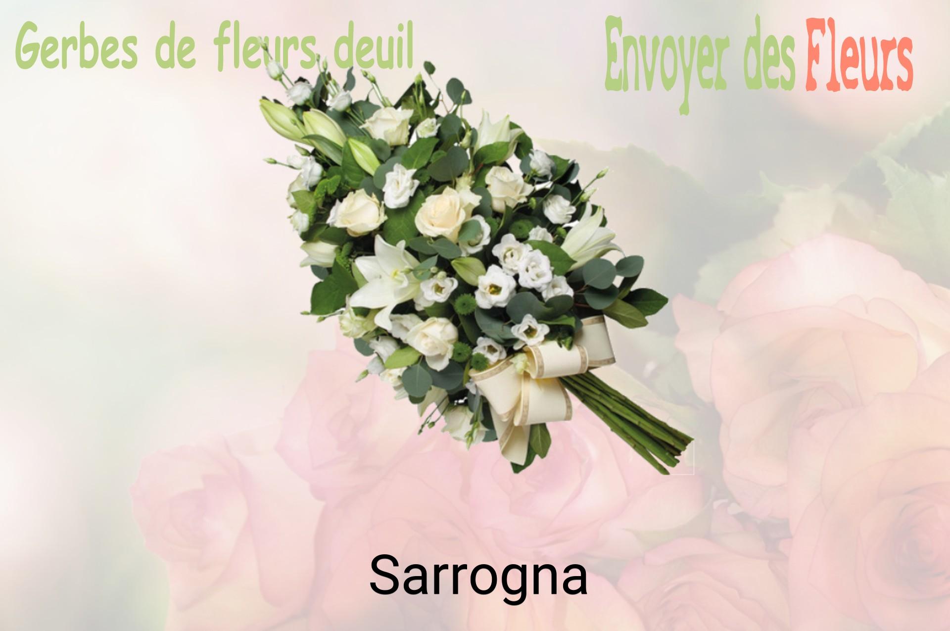 Gerbe de fleurs de deuil livrée à Sarrogna